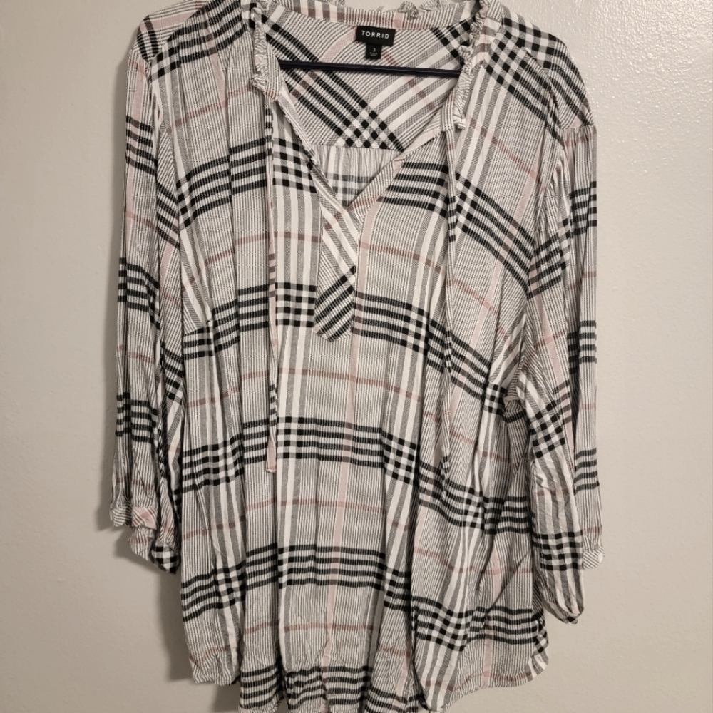 SALE Plaid blouse